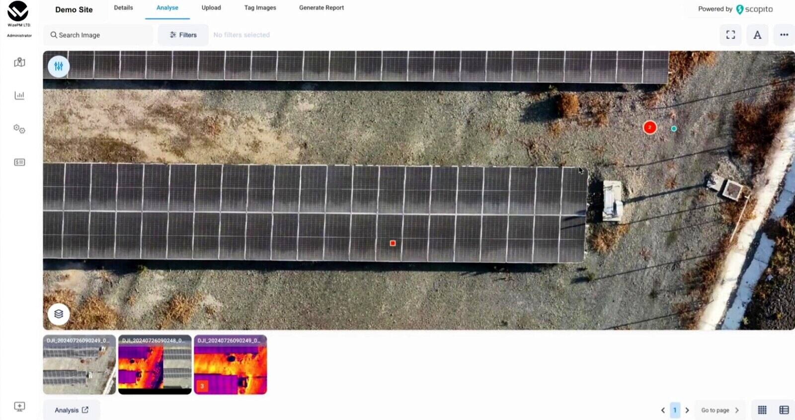 Solar Thermal Inspection — ranked issue dashboard