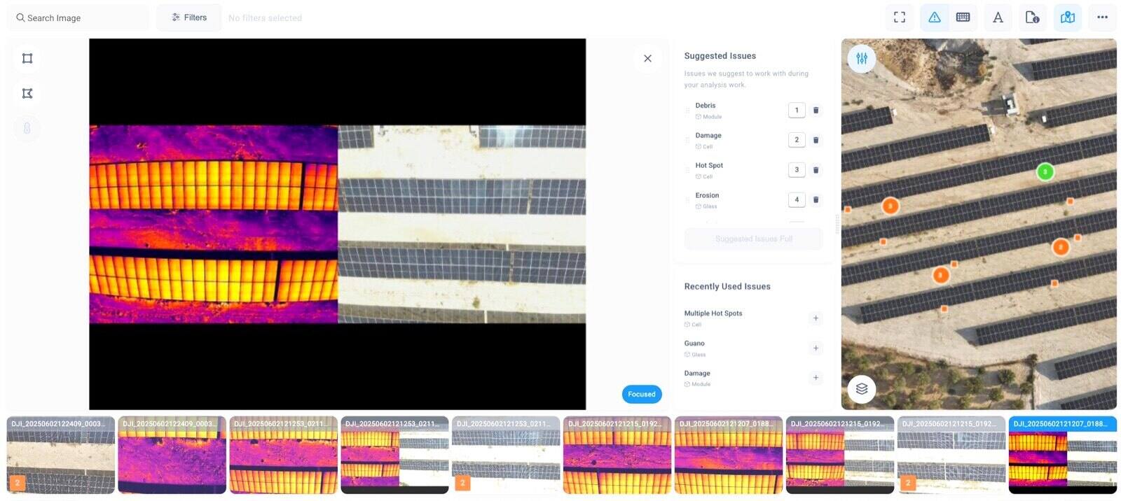 Solar Thermal Inspection — severity-ranked issues
