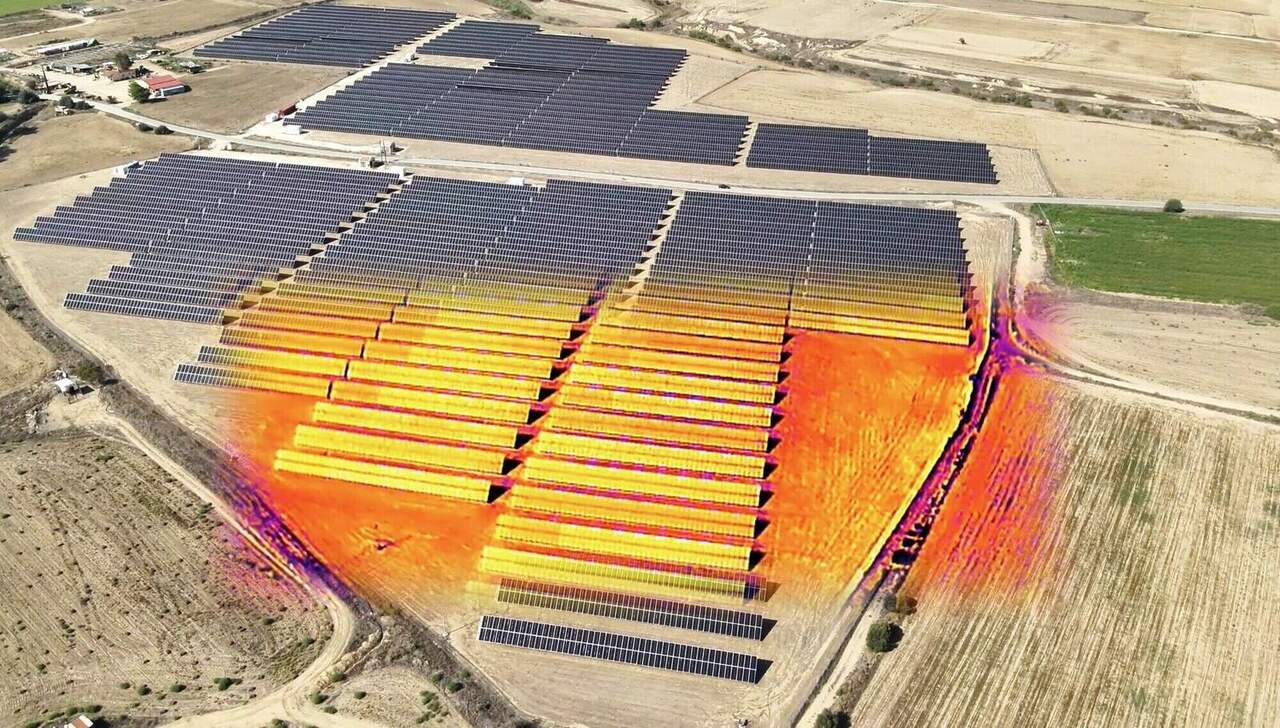 Solar Thermal Inspection — real WizePM aerial output
